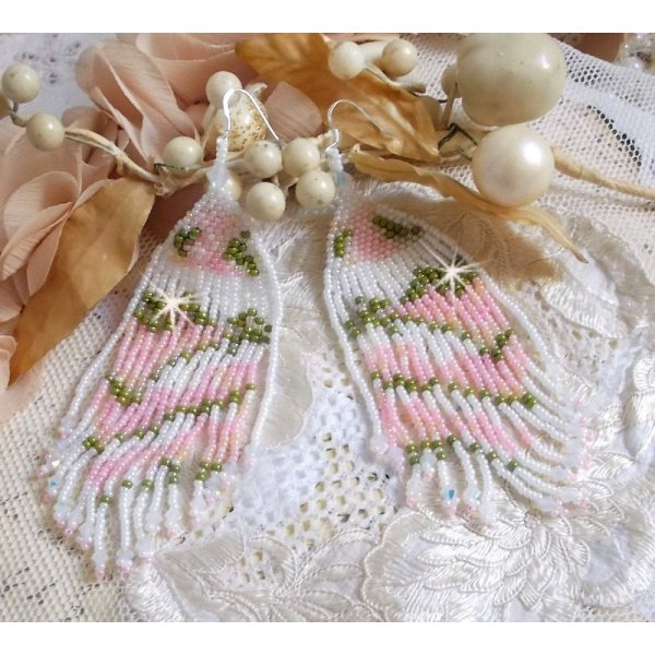 BO Matin Lumineux con perline giapponesi e cristalli Swarovski