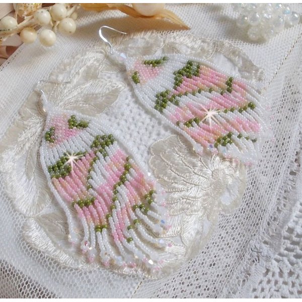 BO Matin Lumineux con perline giapponesi e cristalli Swarovski