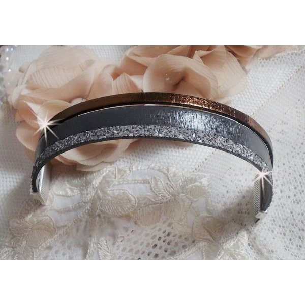 Bracelet Arnaud Homme avec des lacets de cuir et un fermoir aimant&eacute;