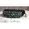 Scintillante bracciale Aurora con sfaccettature nere e trottole colorate in cristallo Swarovski