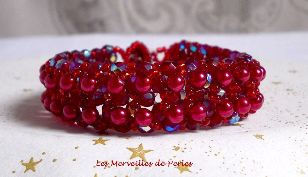 Bracciale di perle Myrella con sfaccettature e perle