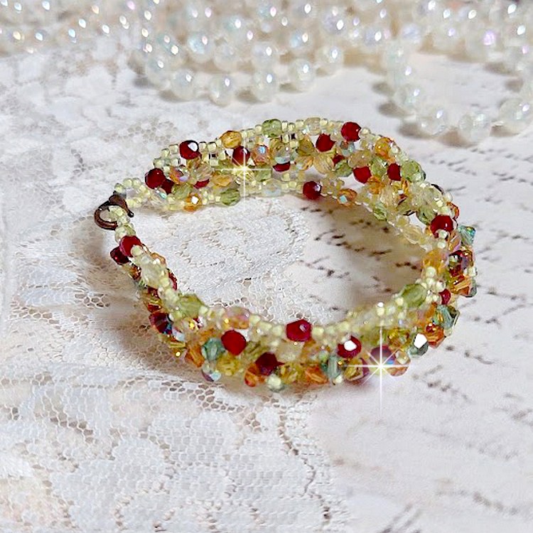 Bracciale provenzale con punte e sfaccettature in cristallo Swarovski