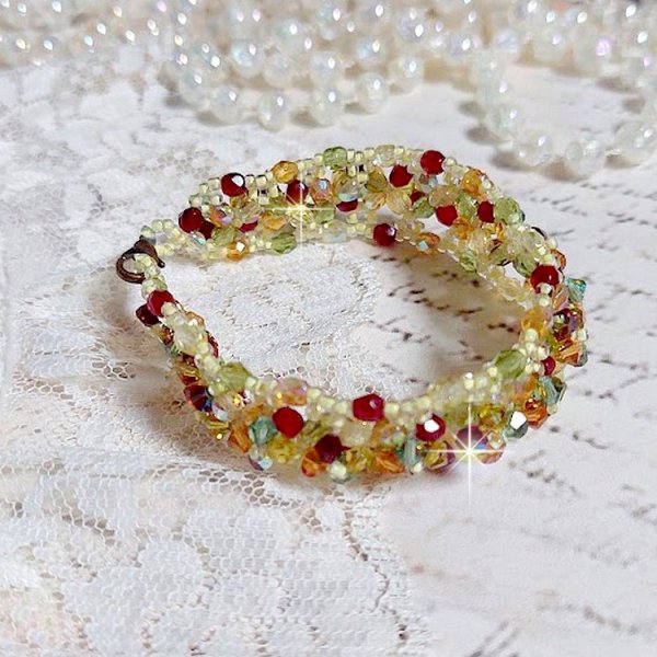 Bracciale provenzale con punte e sfaccettature in cristallo Swarovski