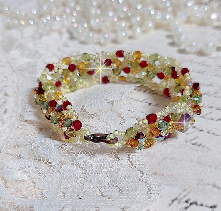 Bracciale provenzale con punte e sfaccettature in cristallo Swarovski