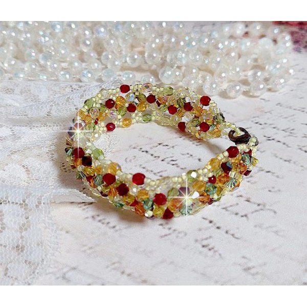 Bracciale provenzale con punte e sfaccettature in cristallo Swarovski