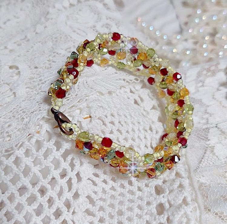 Bracciale provenzale con punte e sfaccettature in cristallo Swarovski