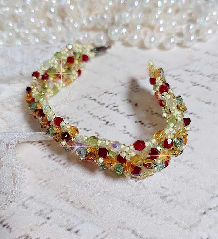 Bracciale provenzale con punte e sfaccettature in cristallo Swarovski