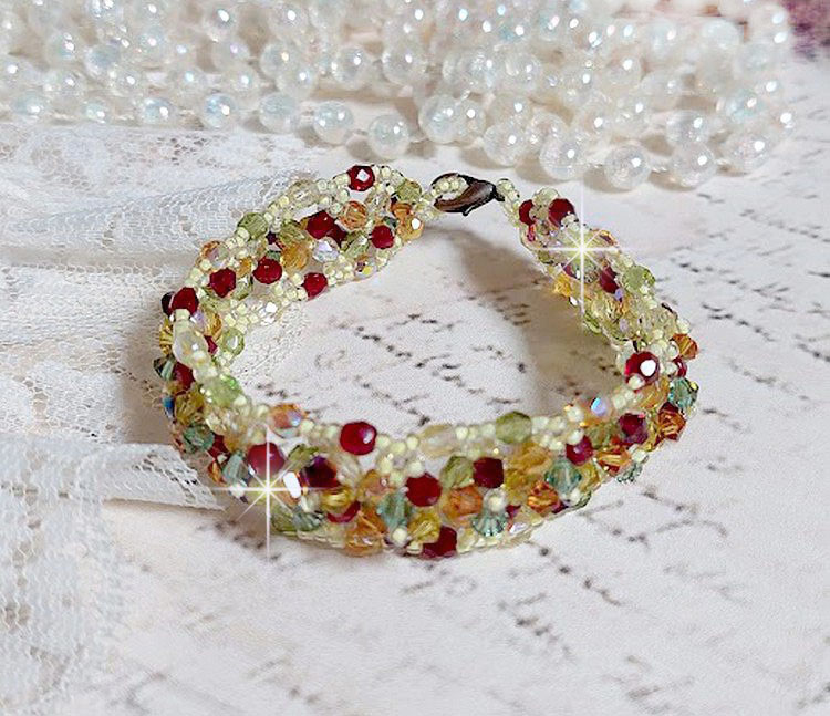 Bracciale provenzale con punte e sfaccettature in cristallo Swarovski