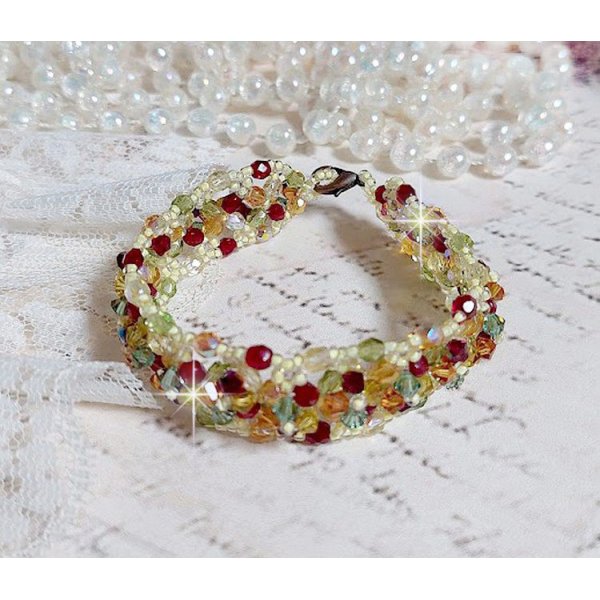 Bracciale provenzale con punte e sfaccettature in cristallo Swarovski