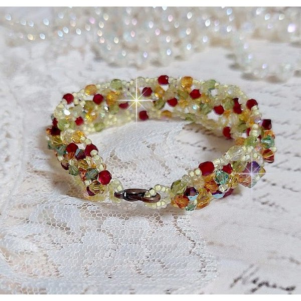 Bracciale provenzale con punte e sfaccettature in cristallo Swarovski