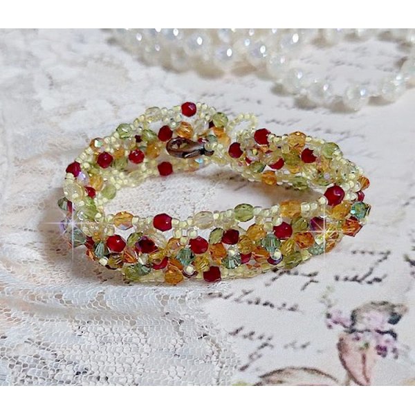 Bracciale provenzale con punte e sfaccettature in cristallo Swarovski