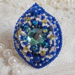 Anello Blue Palace, un design autentico con perline blu e cristalli Swarovski