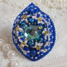Anello Blue Palace, un design autentico con perline blu e cristalli Swarovski