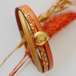 Bracciale da donna in oro Conchiglia in oro e arancio