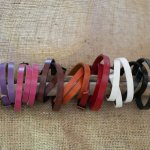 Bracciale misto 3 giri in pelle di colore a scelta