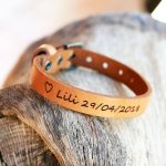 Bracciale da uomo in pelle naturale, inciso e personalizzabile 