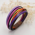 Bracciale multi-pelle in colori tonici