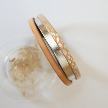 Bracciale da donna in pelle naturale e argento 