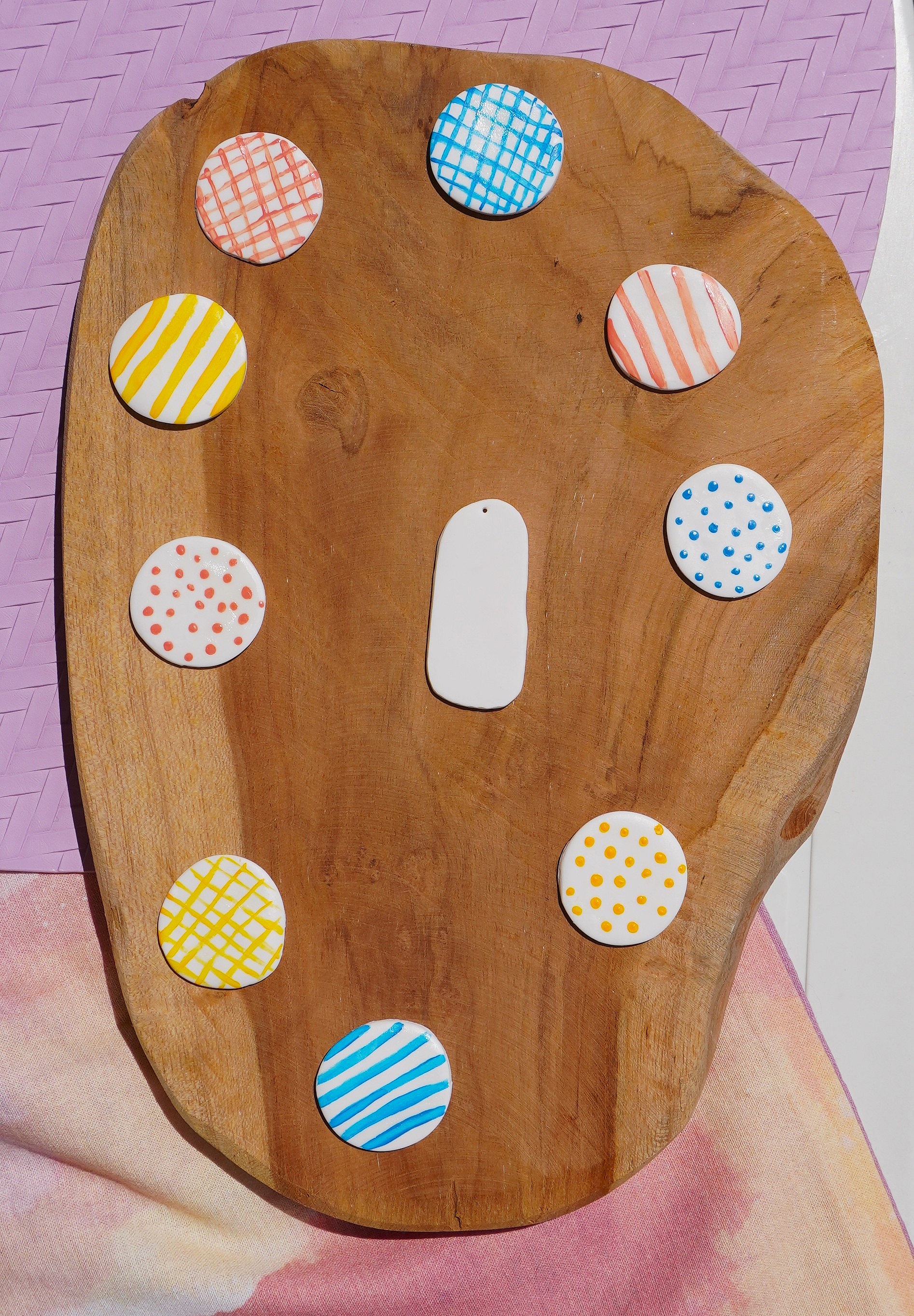 Boucles d'oreilles en argile polym&egrave;re Tige