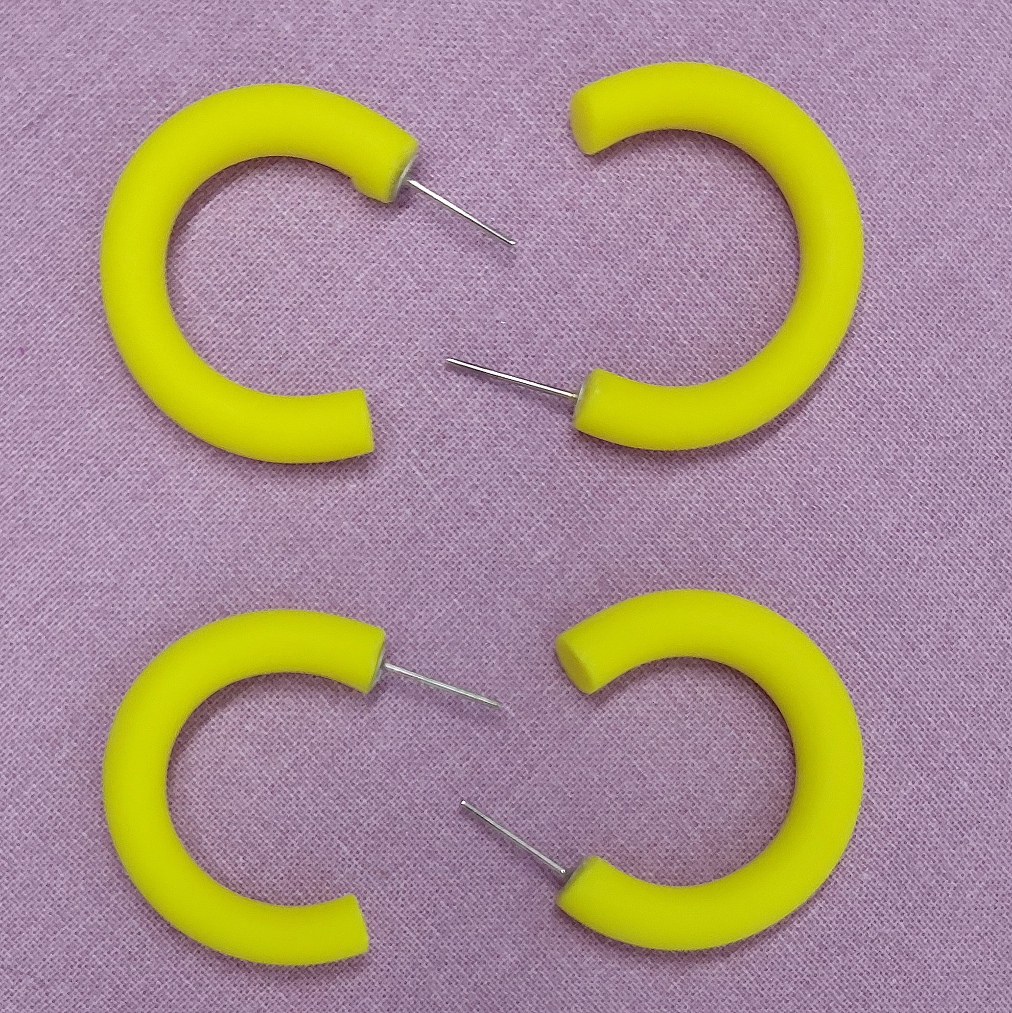 Cr&eacute;oles jaune citron unies et mat