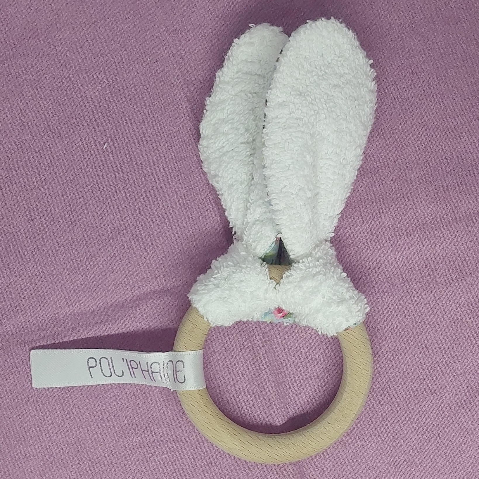 Décoration oreilles de lapin pour chambre de bébé Bleu clair fleuri