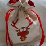 Borsa di Natale con renna piccola