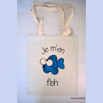 Borsa tote con pesce blu