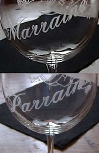 Verre à vin format 3 "Parrain" ou "Marraine"